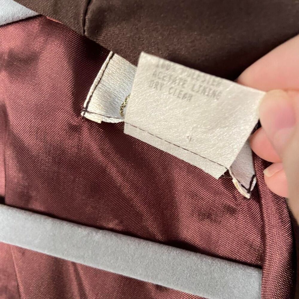 Cache vintage 90s brown satin pant set - Picture 5 of 8